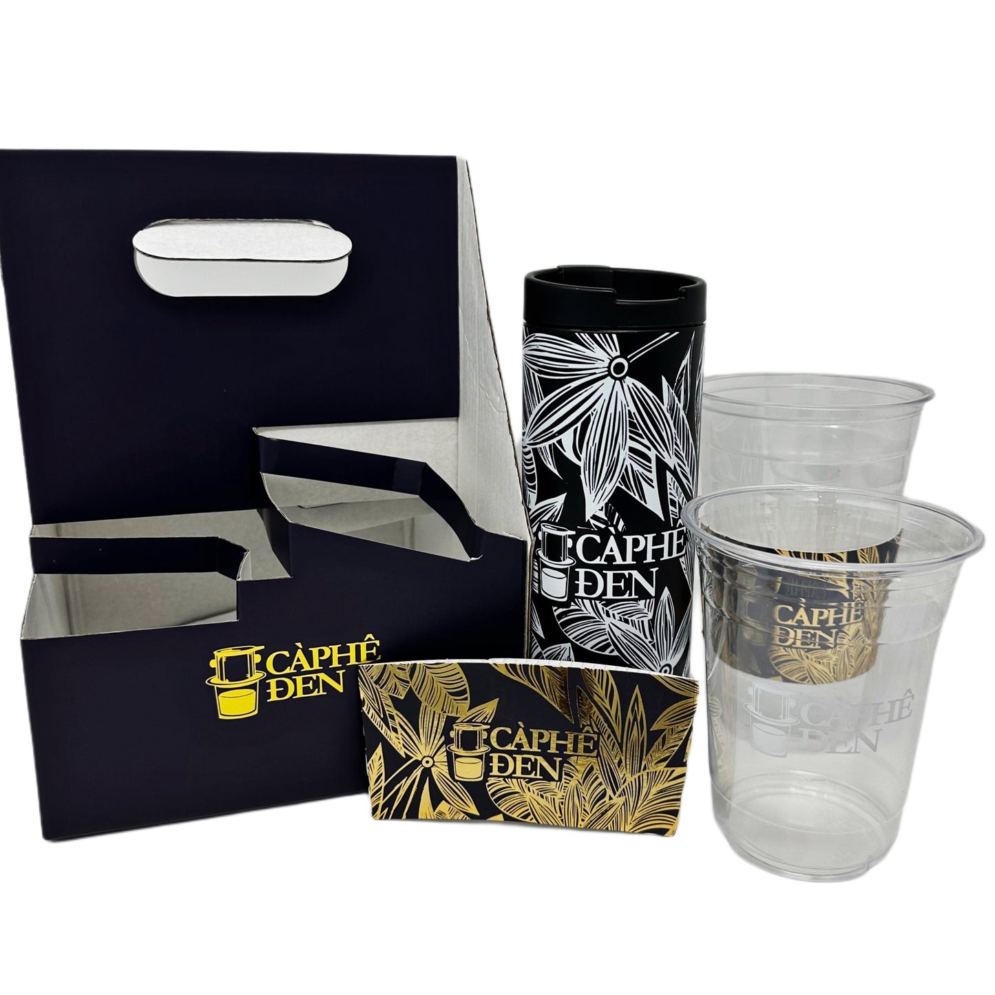 Corrugated Cardboard Four Cup Carrier