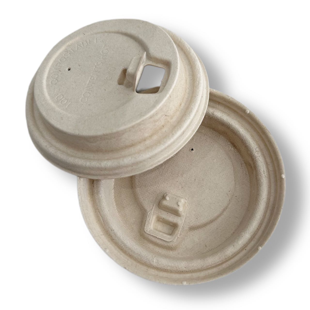 Sugarcane Hot Cup Lid | Compostable 
