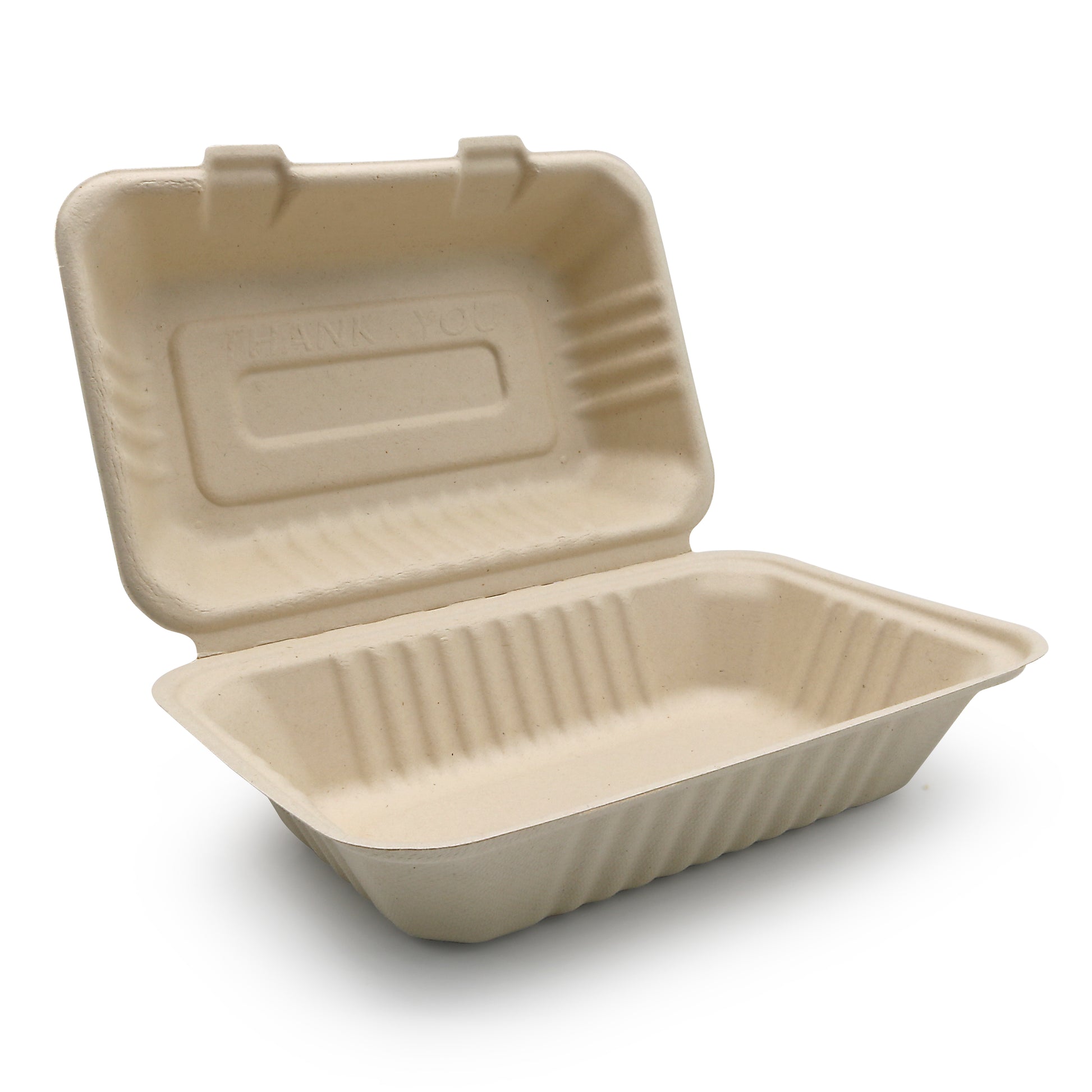 Clamshell Rectangle To-Go Container | Sugar Cane