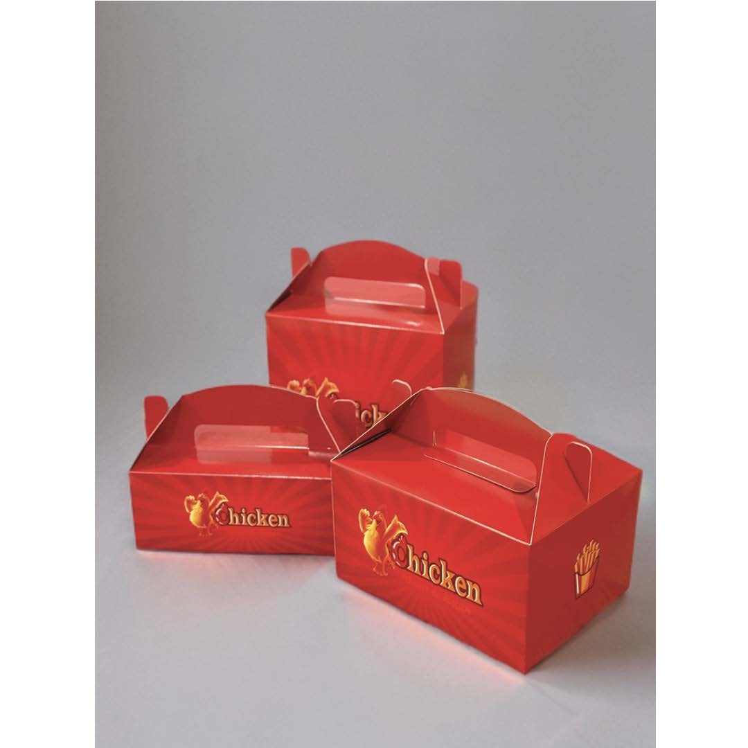 NEW! Fried Chicken Take-Out Box | Silver Aluminum Inside | 400g | Chicken, Fries, Rice | Customizable