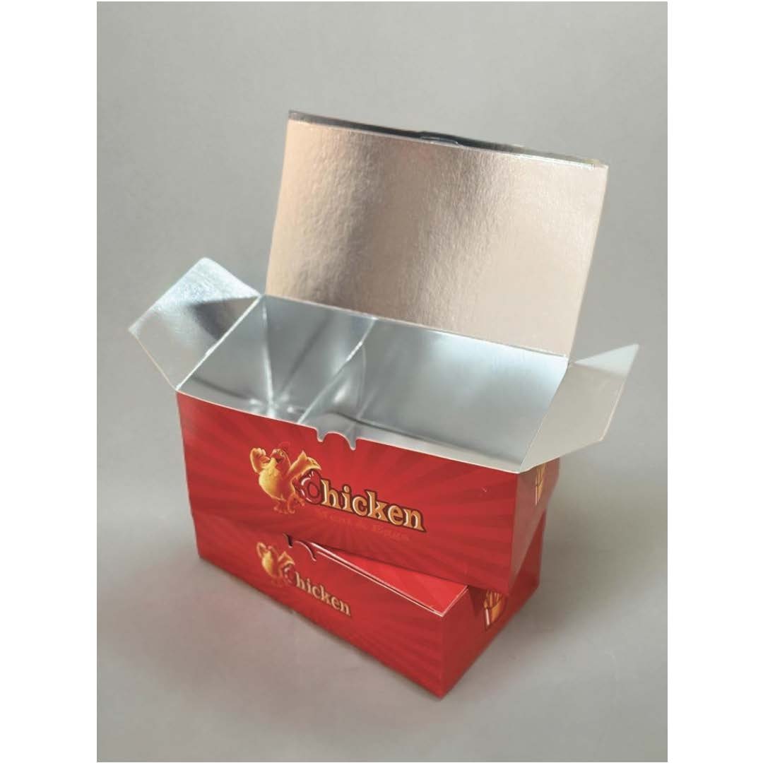 NEW! Fried Chicken Take-Out Box | Silver Aluminum Inside | 400g | Chicken, Fries, Rice | Customizable