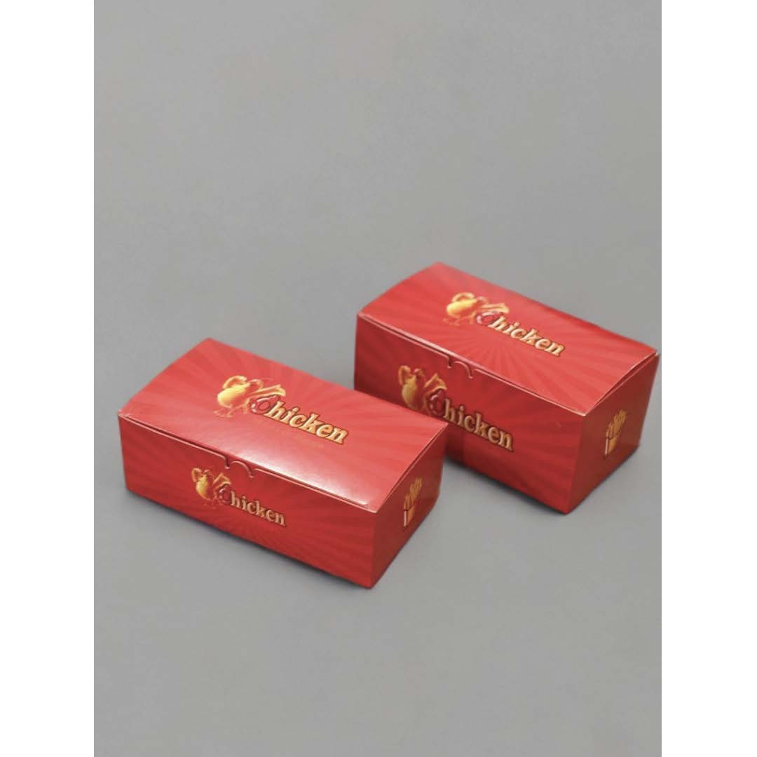 NEW! Fried Chicken Take-Out Box | Silver Aluminum Inside | 400g | Chicken, Fries, Rice | Customizable